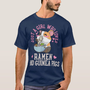Camiseta Ramen Guiné Pig Girl Love Anime Kawaii