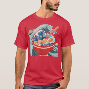 Camiseta Ramen Instant Vintage Mulheres Chibi Manga Noodle