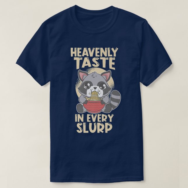Camiseta Ramen Japan Anime Noodle Bowl Racoon 1628 (Frente do Design)