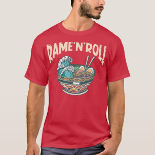 Camiseta Ramen Japan Kawaii Noodle Bowl Pun Kanagawa Wave T