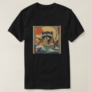 Camiseta Ramen Japonês Engraçado Kawaii bebê guaxinim Anime