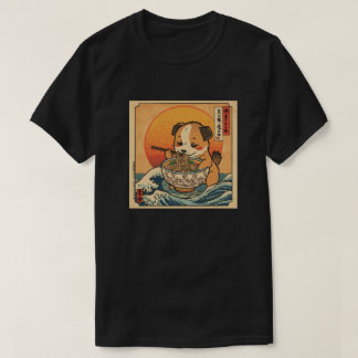 Camiseta Ramen Japonês Engraçado Kawaii cachorro bebê Anime