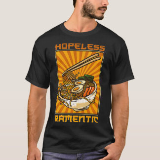 Camiseta Ramen Japonês Nodles Comida Ramen Sem Fio Raiz