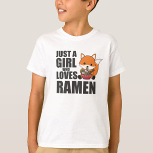 Camiseta Ramen Japonês Noodle Cute Fox Come Ramen