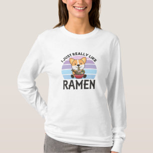 Camiseta Ramen Japonês Noodles Sweet Corgi Come Ramen