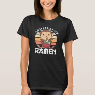 Camiseta Ramen Japonês Noodles Sweet Monkey Come Ramen