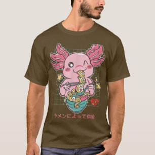 Camiseta Ramen Kawaii Axolotl Eating Ramen Noodles Anime 