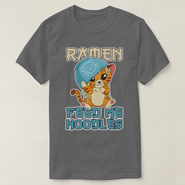 Camiseta Ramen Kawaii Cat1917 (Frente do Design)