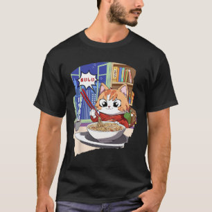 Camiseta Ramen Kawaii Cat Anime