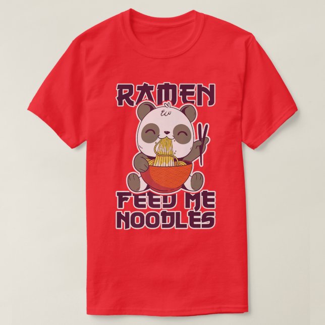 Camiseta Ramen Kawaii Panda Bear 1930 (Frente do Design)