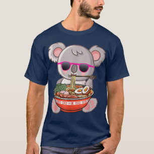 Camiseta Ramen Koala Anime Otaku Japonês Noodles Gift Girl