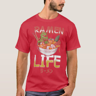 Camiseta Ramen Life Retro Japonês Ramen Noodle Design