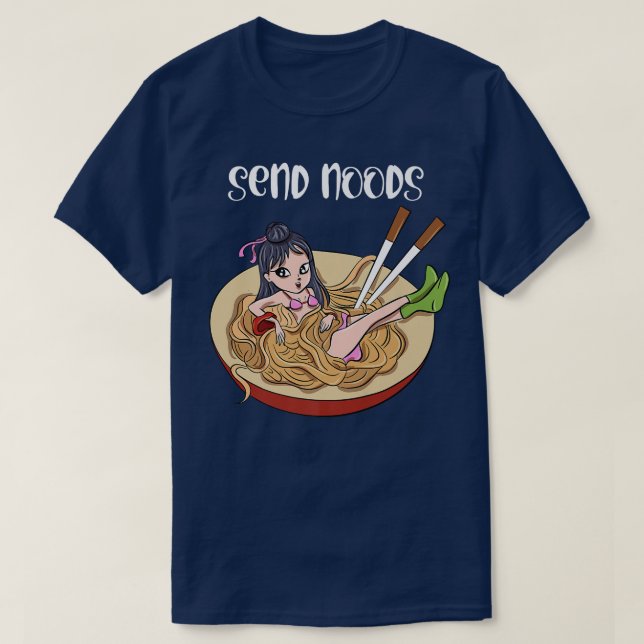 Camiseta Ramen Lover Funny S Girl Dentro Bowl Enviar Noods  (Frente do Design)