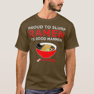 Camiseta Ramen Lover Good Manners Engraçado Noodle Japonês