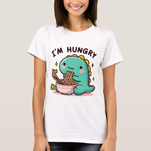 Camiseta Ramen-Loving Dino: Um Coração Fome