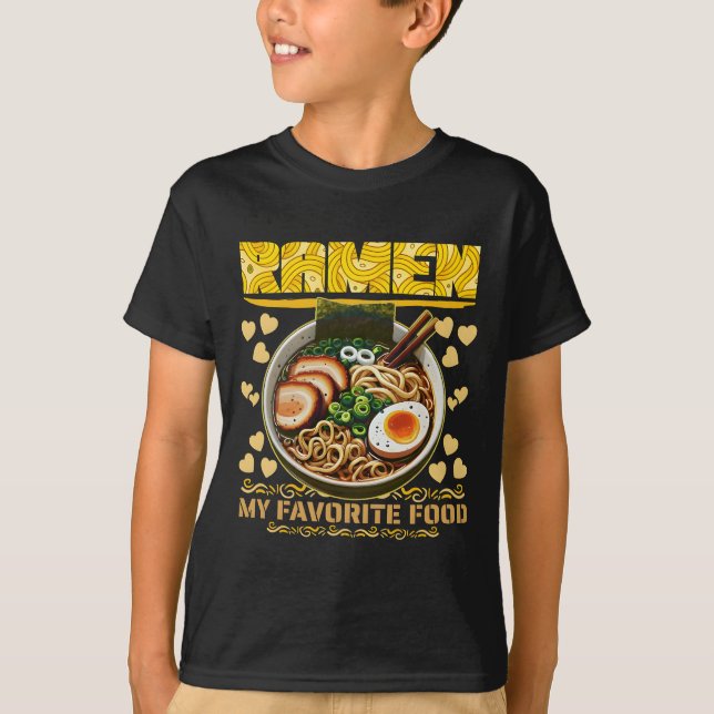 Camiseta ramen meu alimento favorito (Frente)