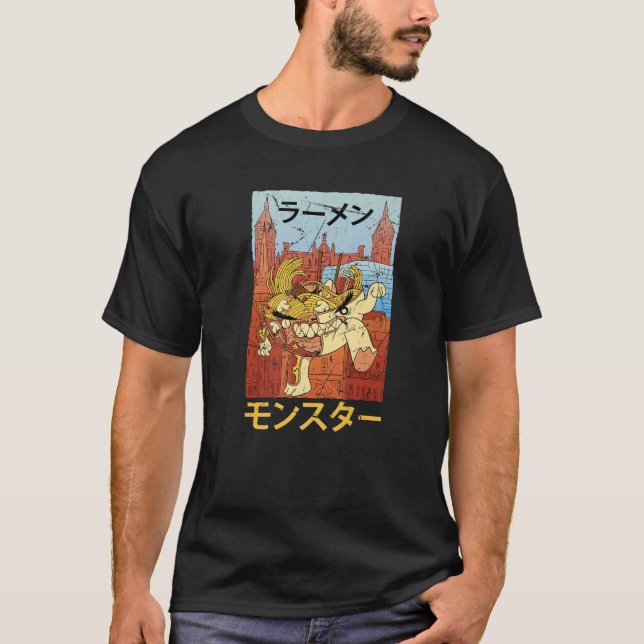 Camiseta Ramen Monster - Anime Kawaii - Ética Japonesa (Frente)