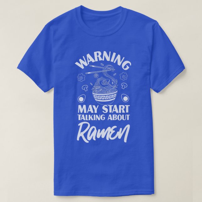 Camiseta Ramen Noodle Bowl Adora Aviso Kawaii Japonês Maio (Frente do Design)