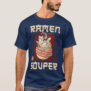 Camiseta Ramen Noodle Bowl Adora Kawaii Japonês Cat Pun Ram