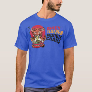 Camiseta Ramen Noodle Bowl Adora Kawaii Tiger Spicy Japonês