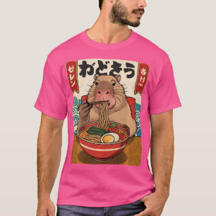 Camiseta Ramen Noodle Capybara Kawaii Anime Ramen Capybara