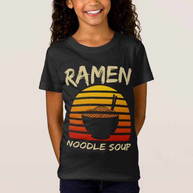 Camiseta Ramen Noodle Soup Kawaii Japonês Noodles Vintage (Frente)
