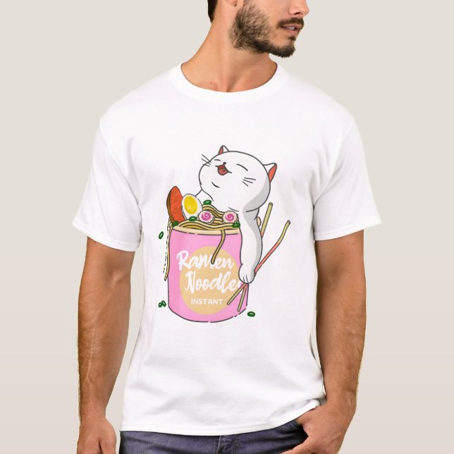 Camiseta Ramen Noodles Cat (Frente)
