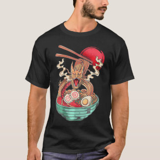 Camiseta Ramen Noodles Dragon Anime Japonês