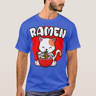Camiseta Ramen Noodles, Gato De Gato Cortado