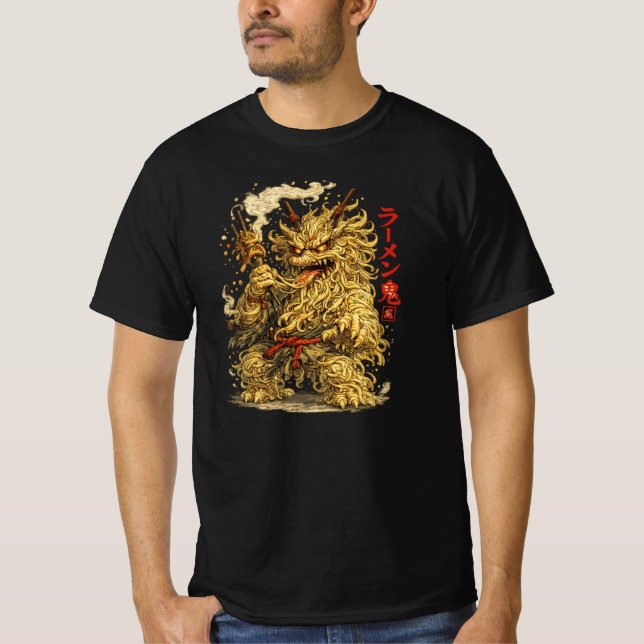 Camiseta Ramen Oni – Demônio Japonês de Macarrão (Frente)