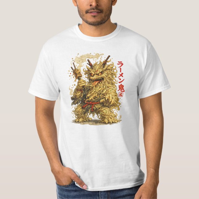 Camiseta Ramen Oni – Demônio Japonês de Macarrão (Frente)
