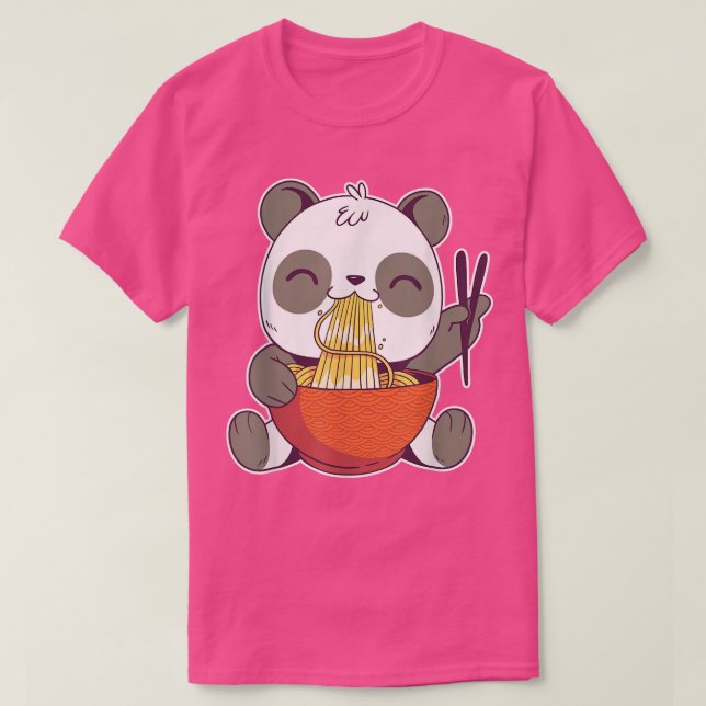 Camiseta Ramen Panda Bowl Bonitos de Comida (Frente do Design)