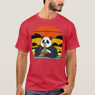 Camiseta Ramen Panda Comendo Noodles Engraçados Animes