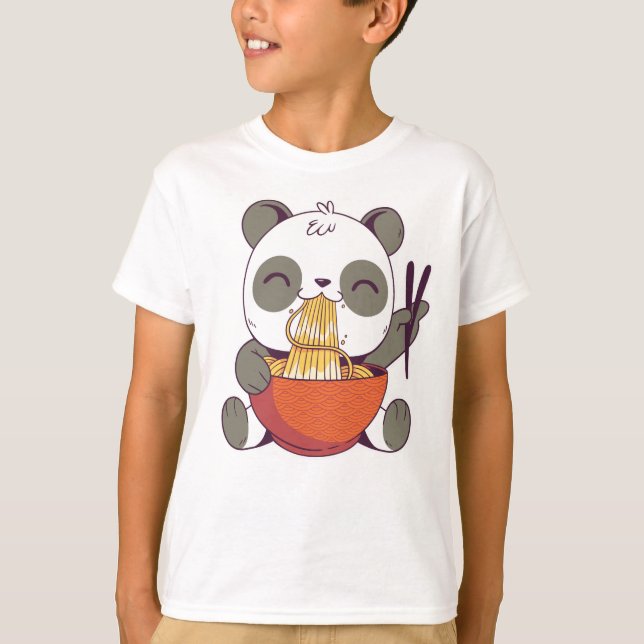 Camiseta Ramen Panda Cute (Frente)