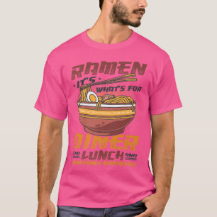 Camiseta Ramen Para Noodles De Almoço Jante E Café Da Manhã