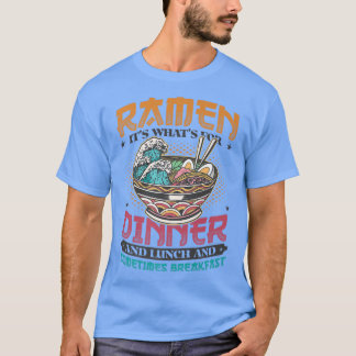 Camiseta Ramen Para Noodles De Almoço Jante E Café Da Manhã