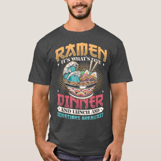 Camiseta Ramen para Noodles Ramen do Café da Almoça e do Ja
