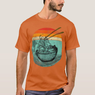 Camiseta Ramen Retro Style Vintage Anime Merch Japonês Gif