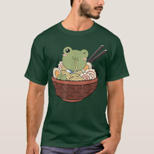 Camiseta Ramen Sapo Japonês Ramen Noodles Cute Sapo Kids T