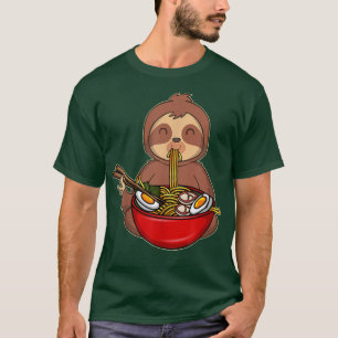 Camiseta Ramen Sloth Kawaii Anime Comida Japonesa Oferece R