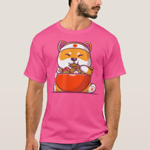 Camiseta Ramen Tshirt Dog Tshirt Kawaii Anime Tee Japonês