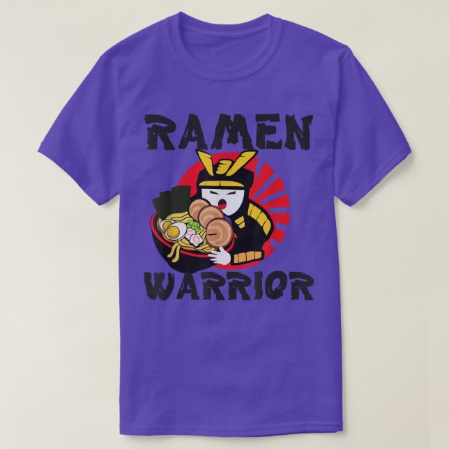 Camiseta Ramen Warrior, Noodle, Comida Japonesa Cuta, Kawai (Frente do Design)
