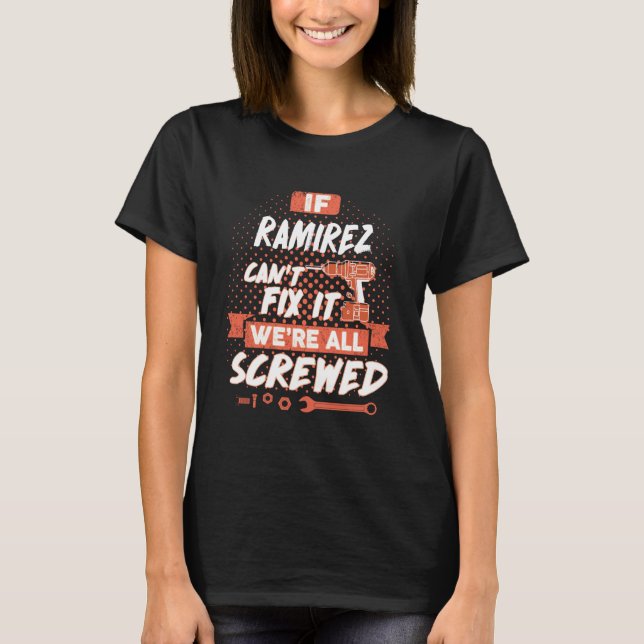 Camiseta RAMIREZ Nome da família RAMIREZ crest (Frente)