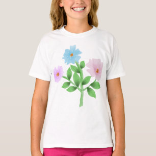 Camiseta Ramo de Flores Silvestres em Aquarela Etérea - Ton