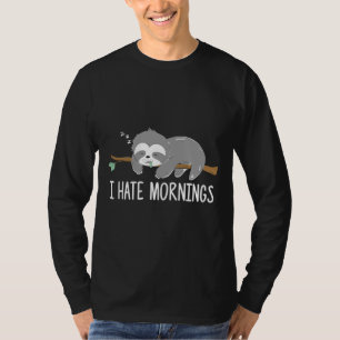Camiseta Ramo Engraçado Sloth Sleeping Relaxing