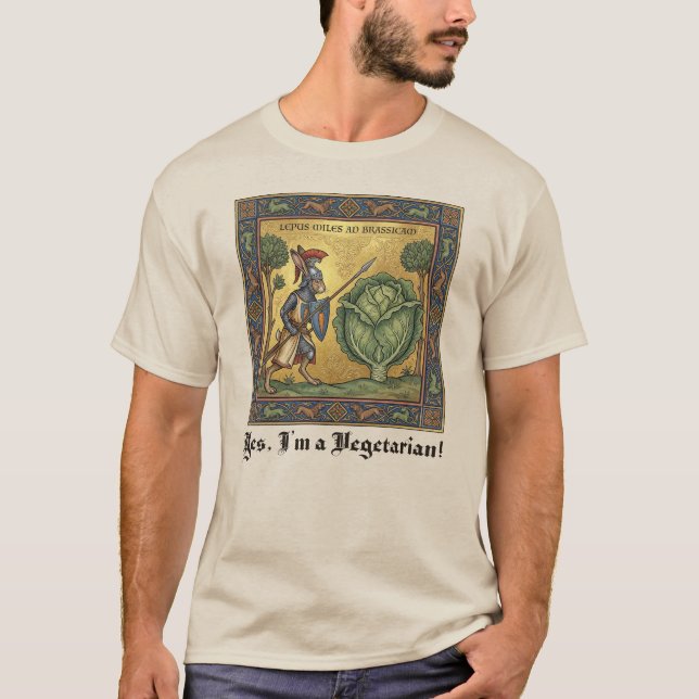 Camiseta Rampagem Medieval: A Lebre Vegetariana Violenta (Frente)