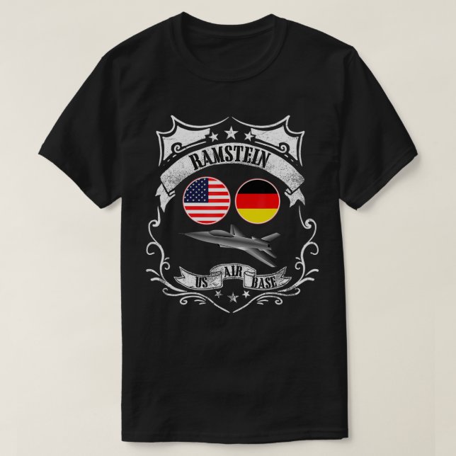 Camiseta Ramstein Air Base Alemanha — ideia de presente mil (Frente do Design)