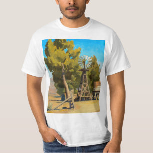 Camiseta Ranch Windmill, Carson, Nevada por Maynard Dixon