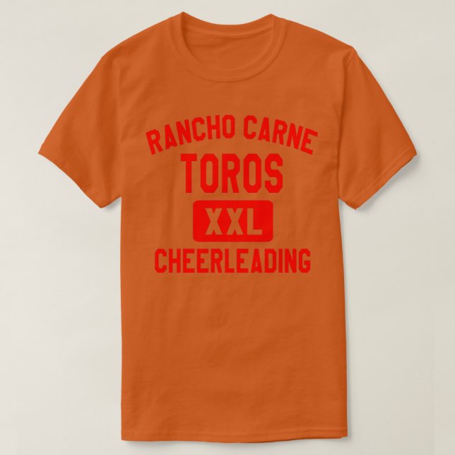 Camiseta Rancho Carne Toros Cheerhead Trazê-Lo (Frente do Design)