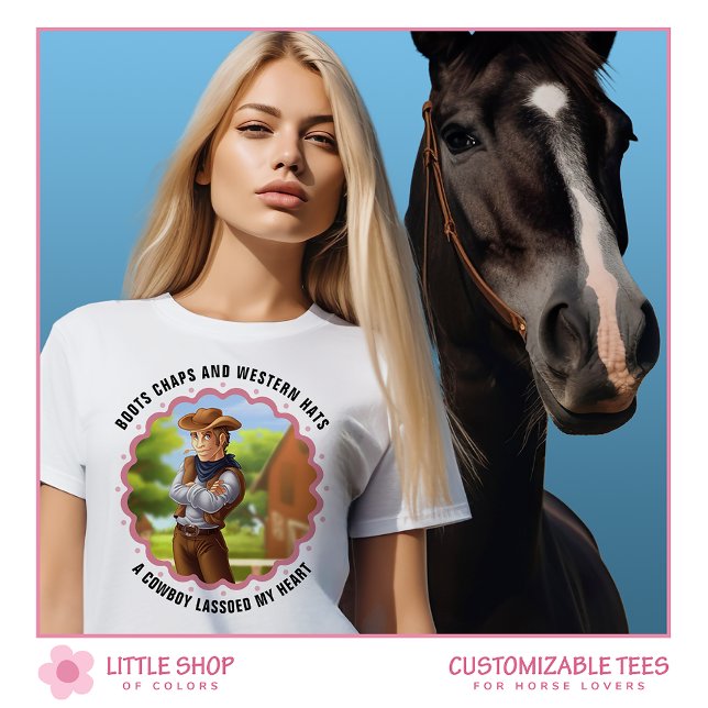 Camiseta Rancho de Cowboy Ocidental Personalizável (Criador carregado)